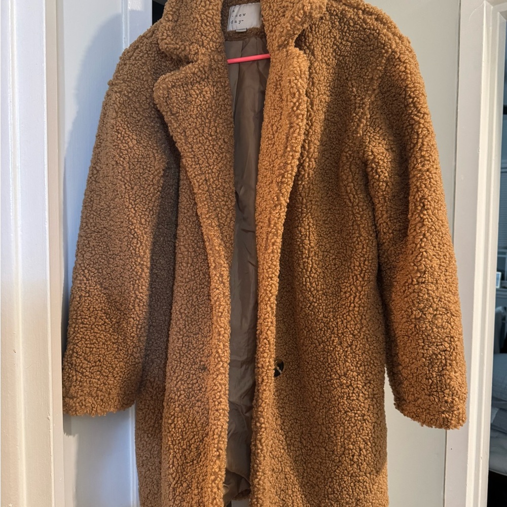 Cozy Tan Teddy Coat